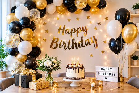 Entry and welcome decor for a Delhi birthday party