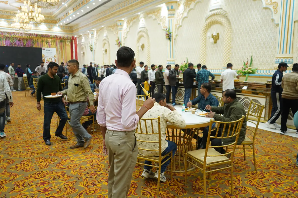 Catering spread by Shivam Tent House