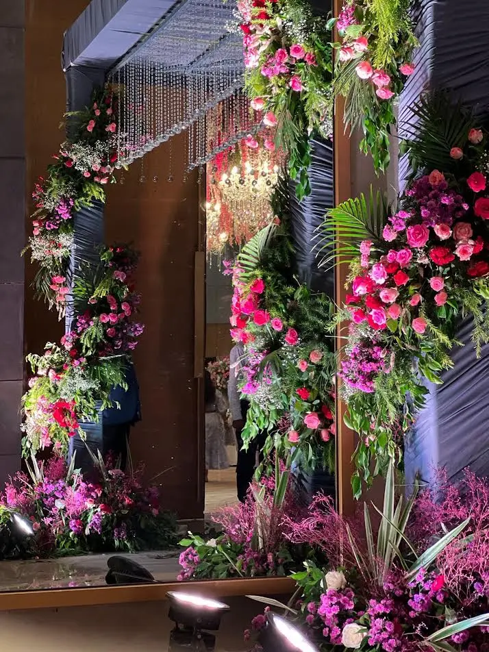 Custom wedding stage decor by Shivam Tent House in Gurgaon